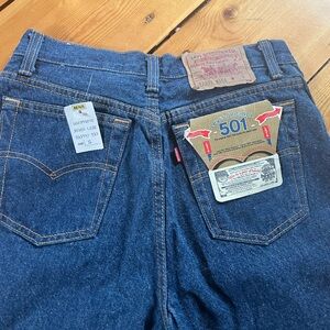 80s Vintage Levi's 501 Classic Straight Jeans with tags
